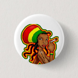 Badge Rond 2,50 Cm Rasta Girl plaque