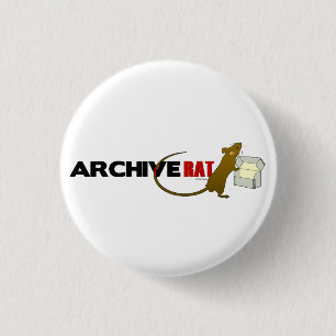 Badge Rond 2,50 Cm Rat d'archives (version 2)