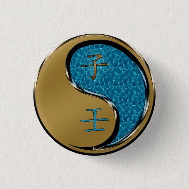 Badge Rond 2,50 Cm Rat d'eau (Devant)