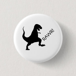 Badge Rond 2,50 Cm Rawr de T Rex ! Bouton