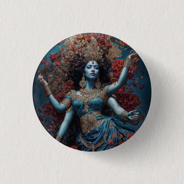Badge Rond 2,50 Cm Rayonnement de Kali (Devant)
