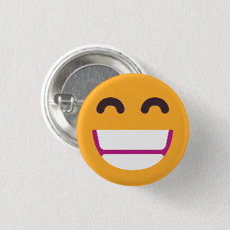 Badge Rond 2,50 Cm Rayonnement Visage Souriant Yeux mignons Couleurs