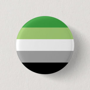 Badge Rond 2,50 Cm Rayures de fierté Aromantique