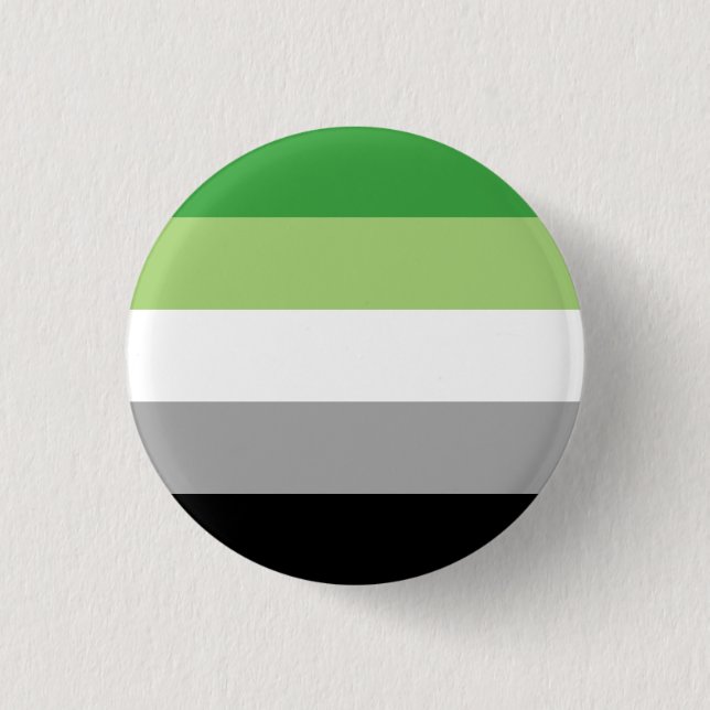 Badge Rond 2,50 Cm Rayures de fierté aromantique (Devant)