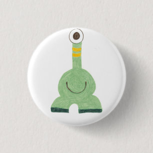 Badge Rond 2,50 Cm Rayures jaunes