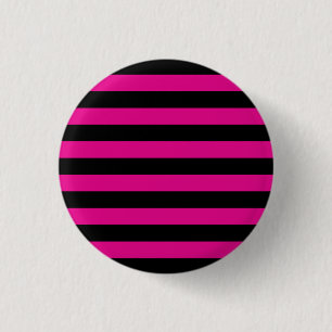 Badge Rond 2,50 Cm Rayures roses et noires d'Emo