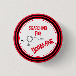 Badge Rond 2,50 Cm Recherche Du Bouton Dopamine