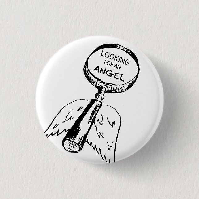Badge Rond 2,50 Cm Recherche d'un ange (Devant)
