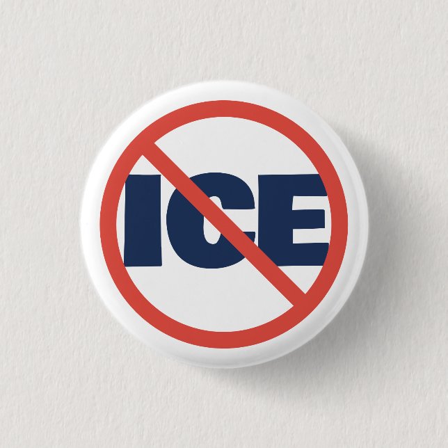 Badge Rond 2,50 Cm Red Circle Anti-Trump ICE Political Opinion (Devant)