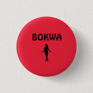 Badge Rond 2,50 Cm Red Dancer Silhouette Bokwa