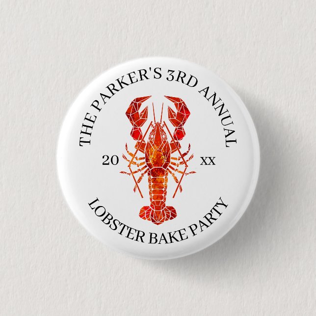 Badge Rond 2,50 Cm Red Tide | Lobster Bake (Devant)