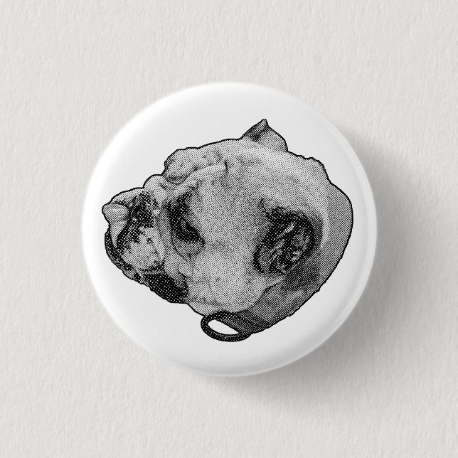 Badge Rond 2,50 Cm Regard Amical et Stable (Devant)