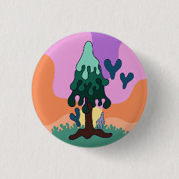 Badge Rond 2,50 Cm Regardez Le Bouton Ciel