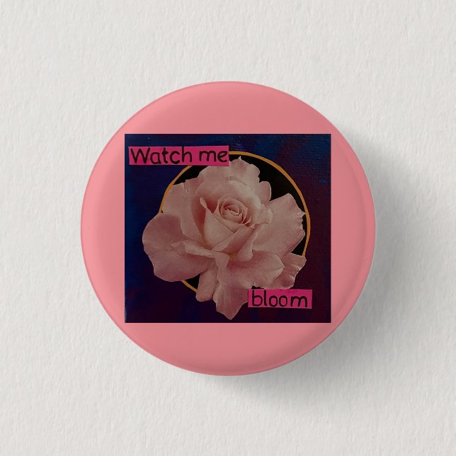 Badge Rond 2,50 Cm regardez-moi fleurir (Devant)