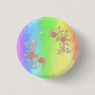 Badge Rond 2,50 Cm Regenbogen