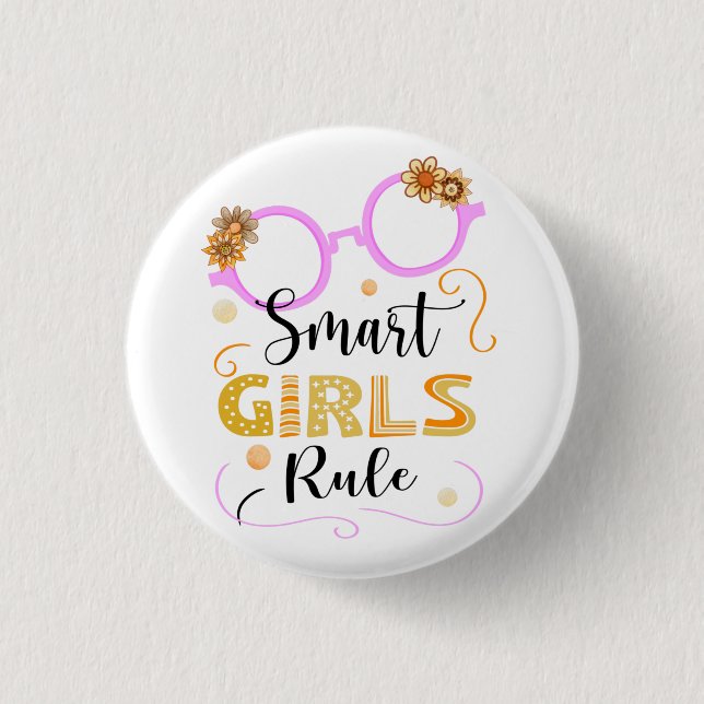 Badge Rond 2,50 Cm Règle Smart Girls (Devant)