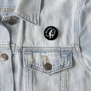 Badge Rond 2,50 Cm Reine blanche de la chasse