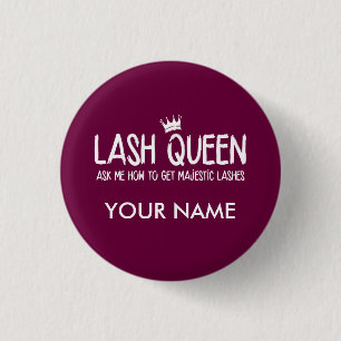 Badge Rond 2,50 Cm Reine de mèche - Younique - personnalisez avec le