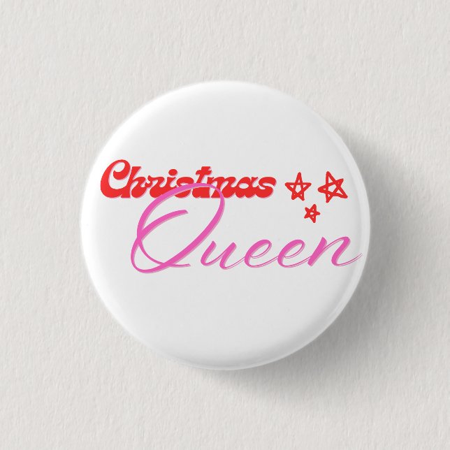 Badge Rond 2,50 Cm Reine de Noël (Devant)