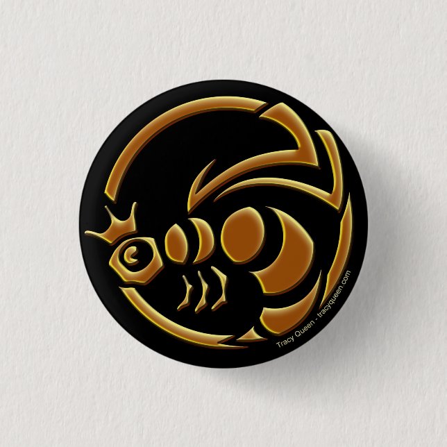 Badge Rond 2,50 Cm Reine de Tracy - crête de reine des abeilles (Devant)