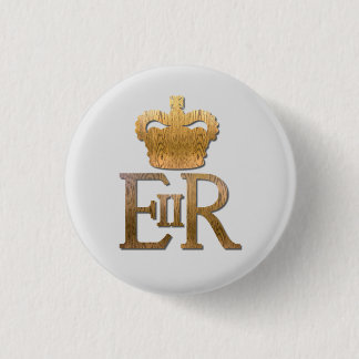 Badge Rond 2,50 Cm Reine Elizabeth Royal