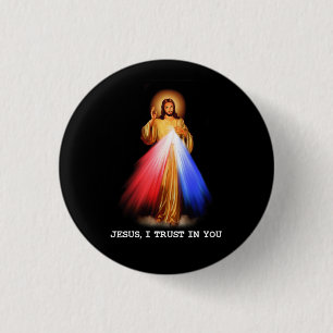 Badge Rond 2,50 Cm Religieux chrétien Jésus Je fais confiance à vous 