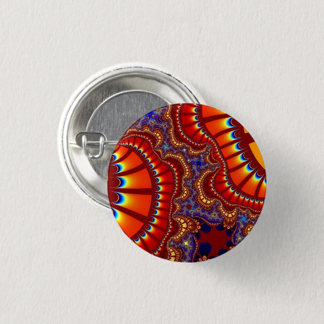 Badge Rond 2,50 Cm Remix rouge et orange (Devant & derrière)
