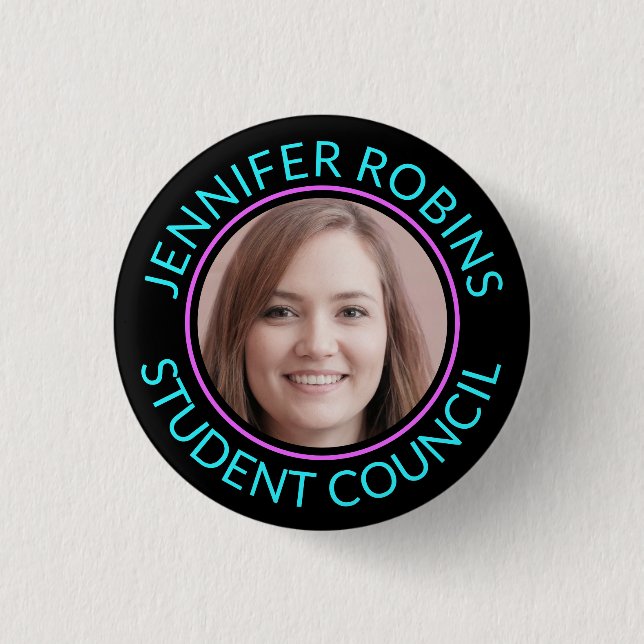 Badge Rond 2,50 Cm Remplacer la photo | Conseil étudiant (Devant)