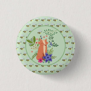 Badge Rond 2,50 Cm Renard dans la forêt