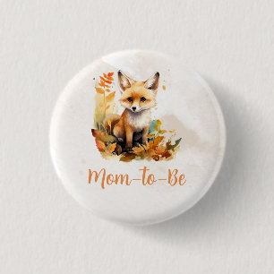 Badge Rond 2,50 Cm Renard des Bois Baby Shower Mignon