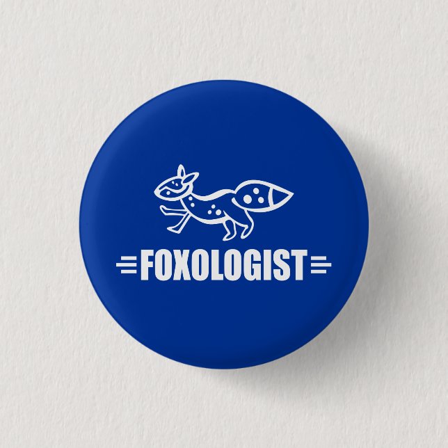 Badge Rond 2,50 Cm Renard drôle (Devant)