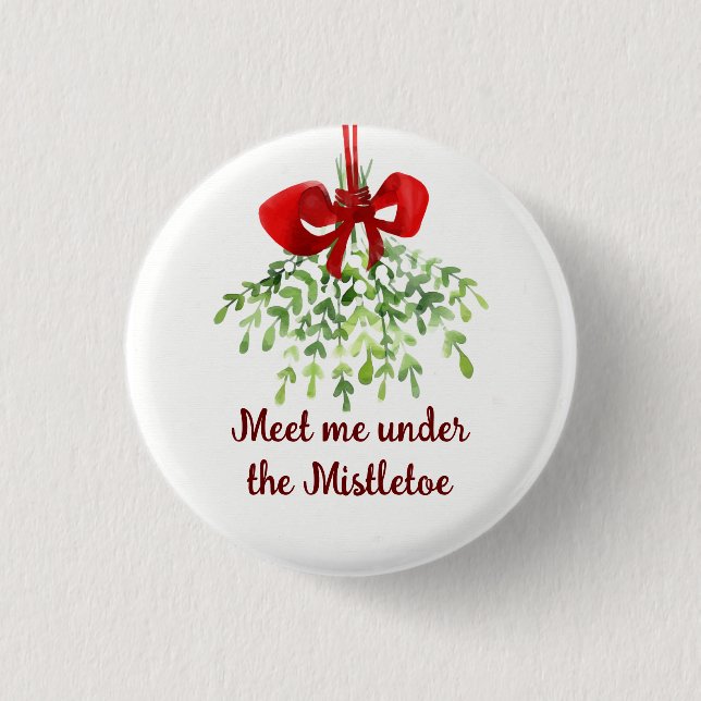 Badge Rond 2,50 Cm Rencontre romantique amusante Sous Citation Mistle (Devant)