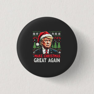 Badge Rond 2,50 Cm Rendre Noël super à nouveau moche Noël Sweat Trump