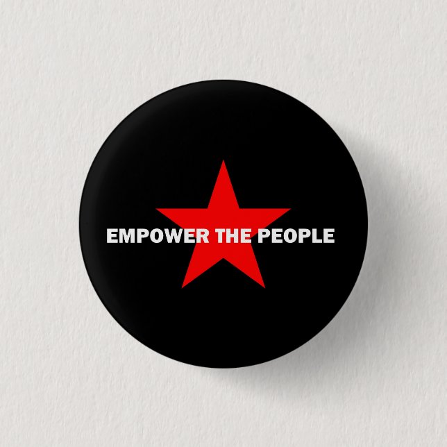 BADGE ROND 2,50 CM RENFORCER LE PEUPLE (Devant)