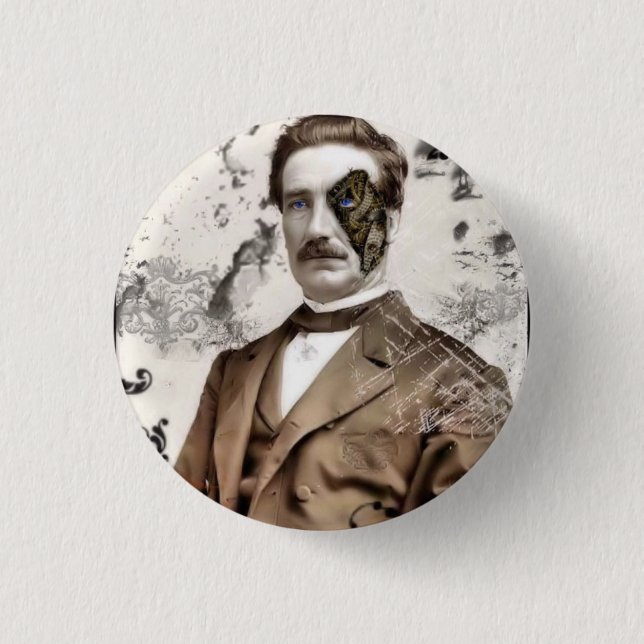 Badge Rond 2,50 Cm Replacement Button de M. Growland's (Devant)