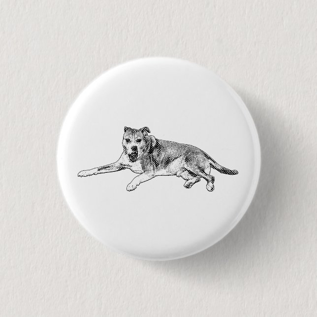 Badge Rond 2,50 Cm Repose Heureux, Jeu Calme (Devant)