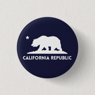 Badge Rond 2,50 Cm République de Californie