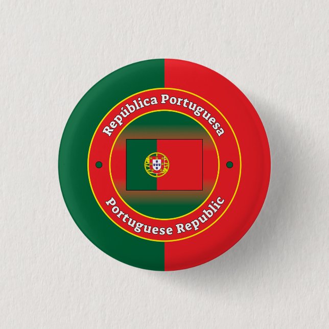 Badge Rond 2,50 Cm République portugaise (Devant)