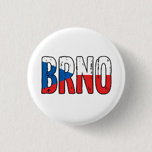Badge Rond 2,50 Cm République tchèque de Brno