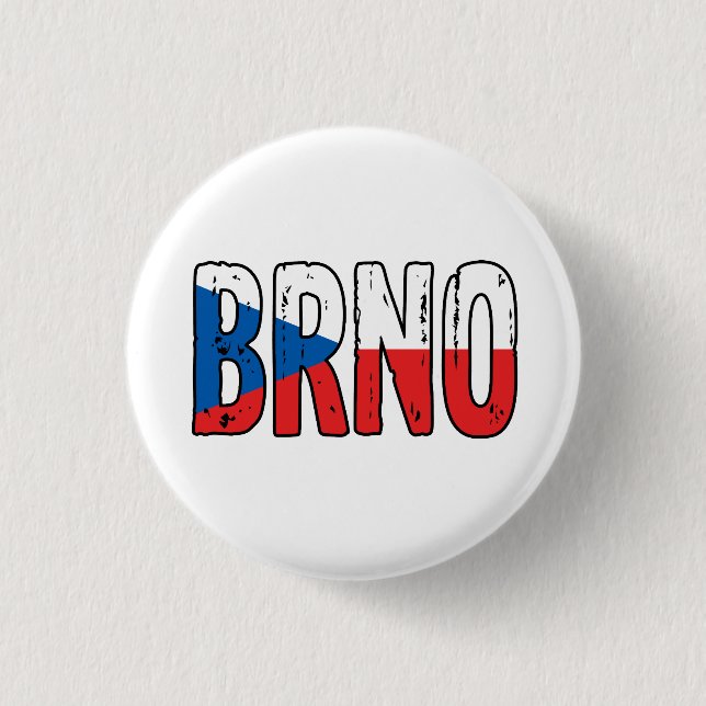 Badge Rond 2,50 Cm République tchèque de Brno (Devant)