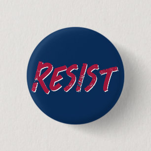 Badge Rond 2,50 Cm Résister Résistance Drapeaux Couleurs Rouge et Ble