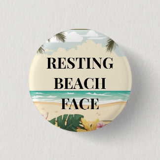 Badge Rond 2,50 Cm resting beach face