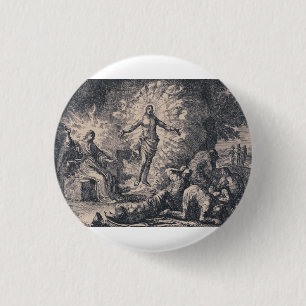 Badge Rond 2,50 Cm Résurrection de Jésus-Christ par Jan Luyken