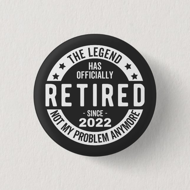 Badge Rond 2,50 Cm Retired (Devant)