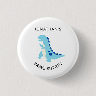 Badge Rond 2,50 Cm retour à l'école dinosaur nom personnalisé brave