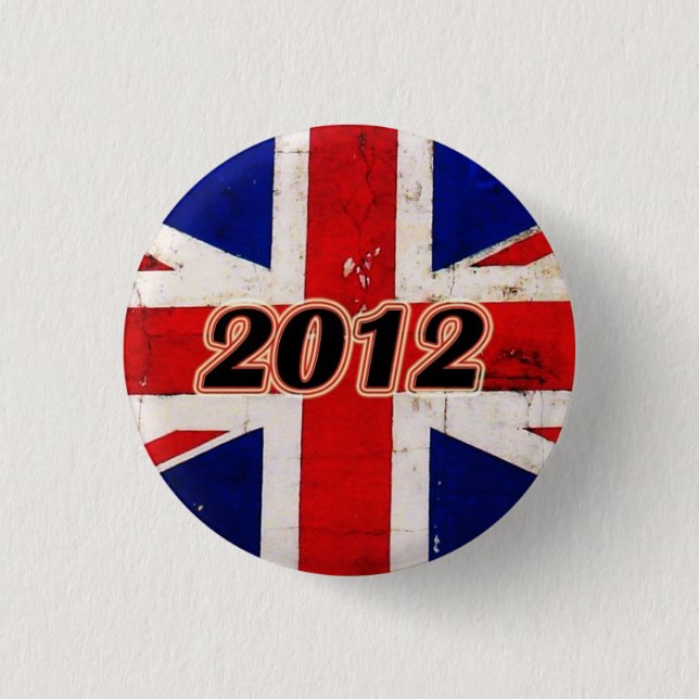 Badge Rond 2,50 Cm Retro 2012 UK (Devant)