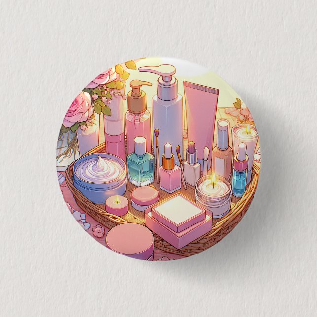 Badge Rond 2,50 Cm Retro 90s Soins de la peau Anime Esthétique (Devant)