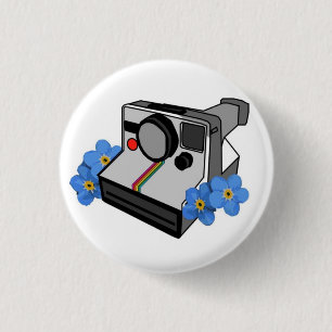 Badge Rond 2,50 Cm Rétro appareil-photo des années 90