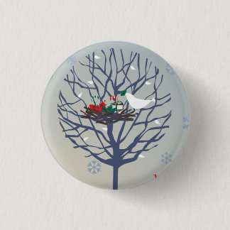 Badge Rond 2,50 Cm Rétro arbre de Noël