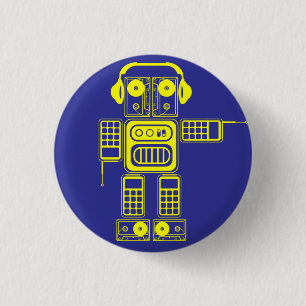 Badge Rond 2,50 Cm Rétro talent vintage de robot de jouet